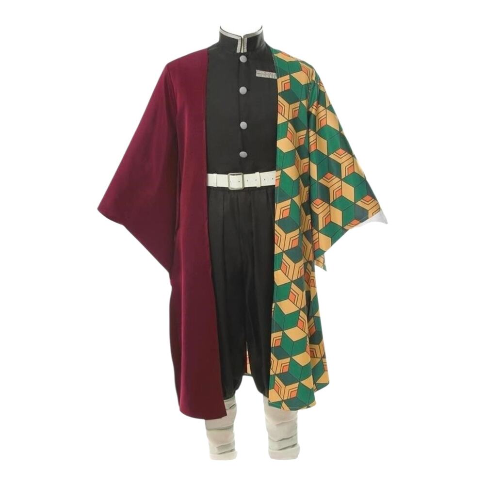 Tomioka Giyuu Cosplay Costume Demon Slayer Outfit Halloween 2XL Full Suit